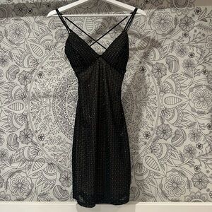 Black sparkly bodycon dress